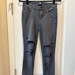 PAIGE Verdugo Ultra Skinny Jeans - Faded Black - Size 28